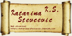 Katarina Stevčević vizit kartica